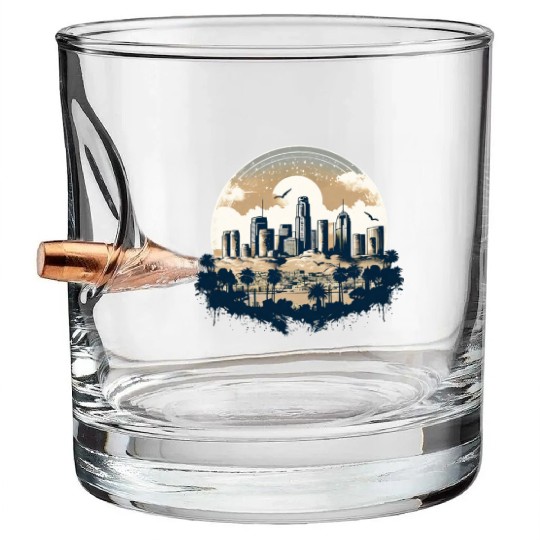 Los Angeles - City of Angels Bullet Whiskey Glasses