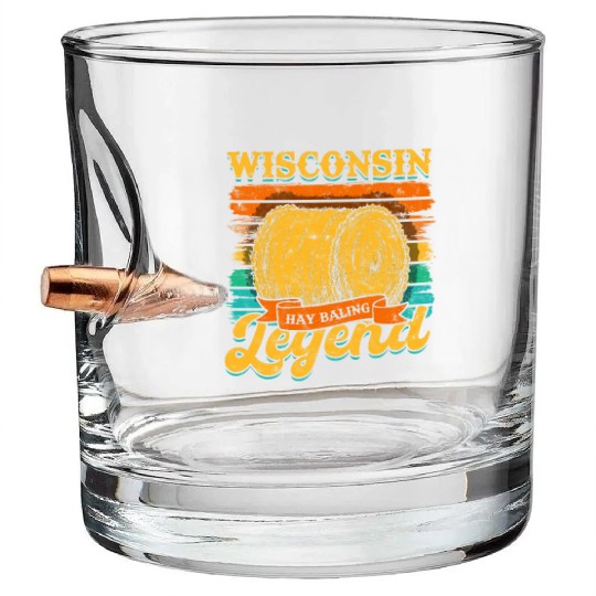 Hay Bale Farming Wisconsin Hay Baling Legend Bullet Whiskey Glasses