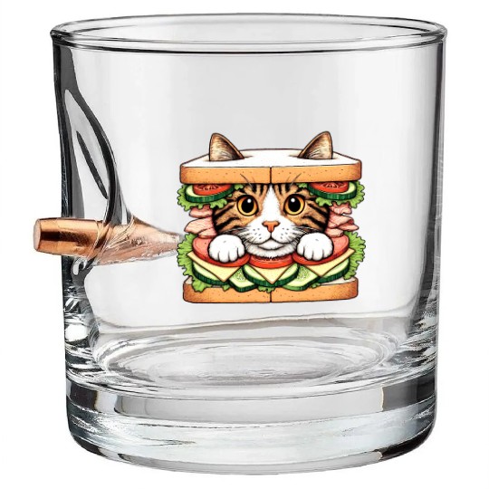 Sandwich Kitty Bullet Whiskey Glasses