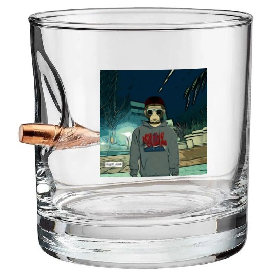 Gangsta Gorilla-Primate Jonez Gorilla Wear Bullet Whiskey Glasses