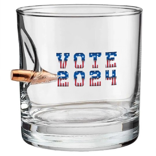 American Election - Vote 2024 Bullet Whiskey Glasses