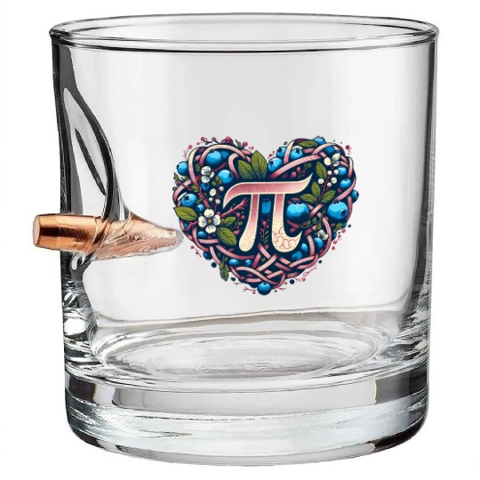 Blueberry Pi Day Bullet Whiskey Glasses