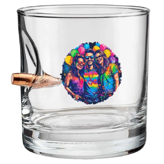 Rainbow Connection Embrace ,Happy Pride Bullet Whiskey Glasses