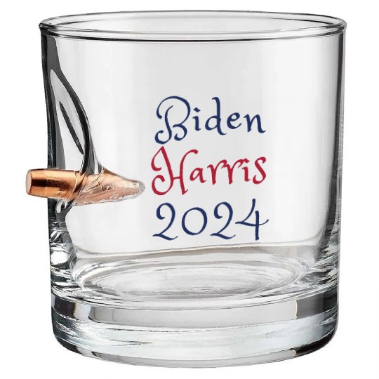 Biden Harris Presidential Election 2024 Bullet Whiskey Glasses