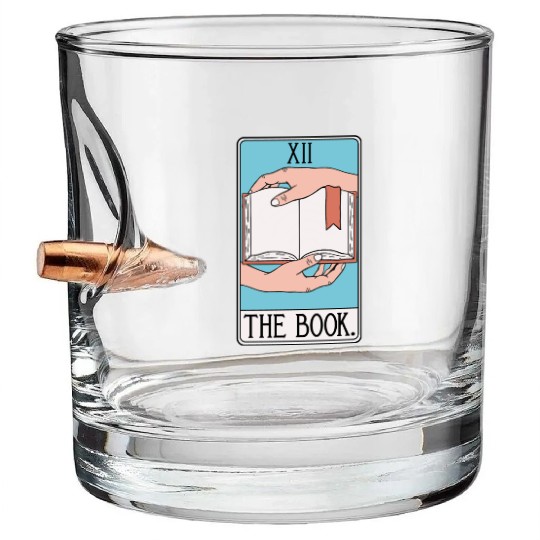 Book Tarot Card - Reading - English Teacher Bullet Whiskey Glasses