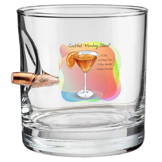 Cocktail Monkey Gland Recipe Gin Orange Juice Bullet Whiskey Glasses