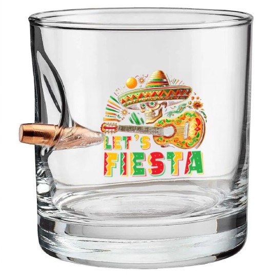 Let s Fiesta Funny Cinco De Mayo Piñata Bullet Whiskey Glasses