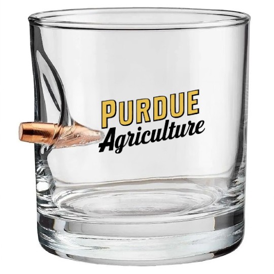 Purdue Agriculture Bullet Whiskey Glasses