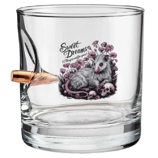 sweet dreams goth possum Street Cats Squad Bullet Whiskey Glasses