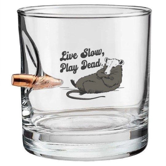 Funny Possum Live slow play dead Street Cat Bullet Whiskey Glasses