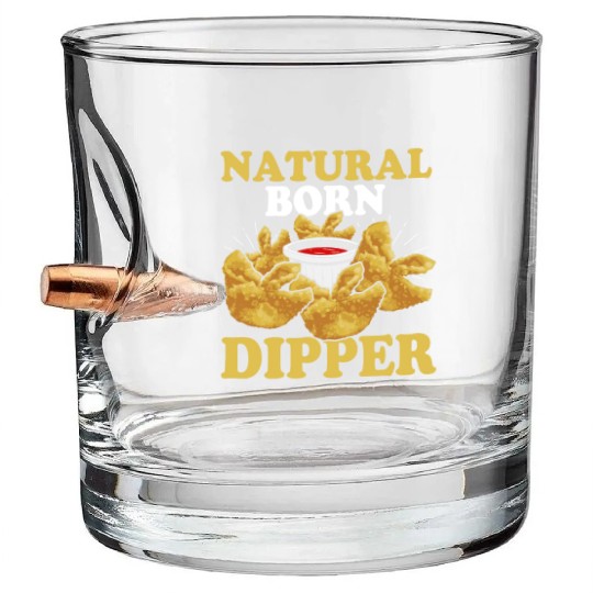 Natural Born DipperFunny Crab Rangoon Bullet Whiskey Glasses