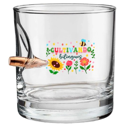 Cultivando Bilingües Spanish Teacher Bullet Whiskey Glasses