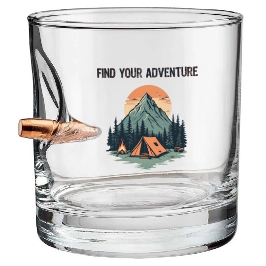 Find Your Adventure Bullet Whiskey Glasses