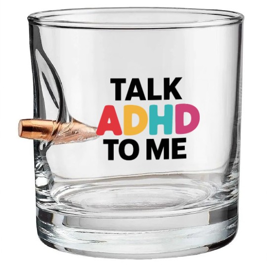 Embrace Neurodiversity Celebrate Adhd Awareness Bullet Whiskey Glasses