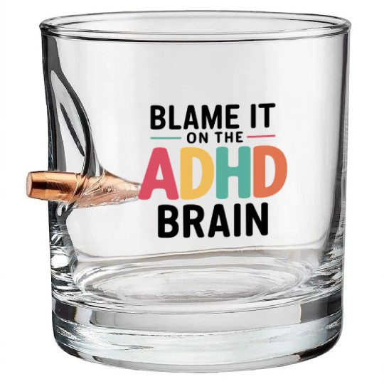 Embrace Neurodiversity Celebrate Adhd Awareness Bullet Whiskey Glasses