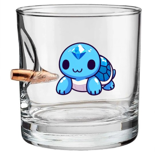 Sapphire Turtle Bullet Whiskey Glasses