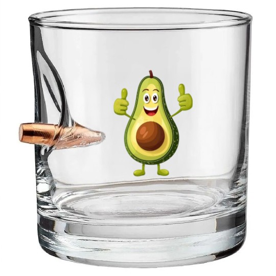 Avocado Thumbs Up Bullet Whiskey Glasses