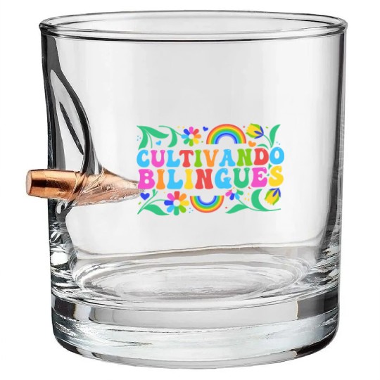 Cultivando Bilingües Spanish Teacher Bullet Whiskey Glasses