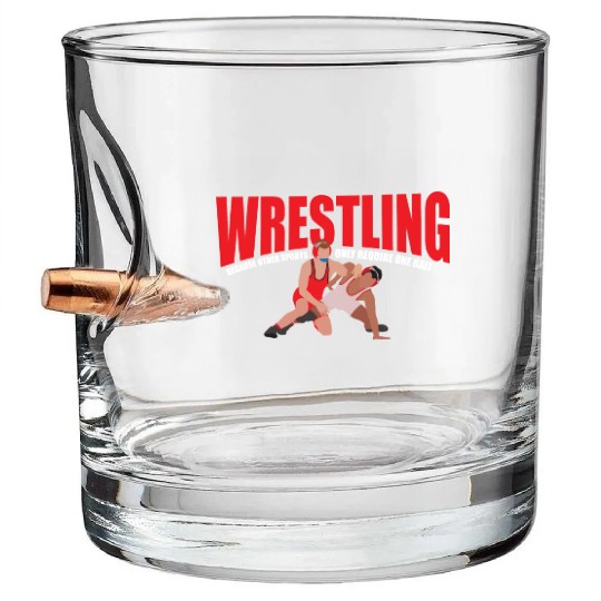 Funny Wrestling Team Athlete Pro Youth Wrestler Bullet Whiskey Glasses