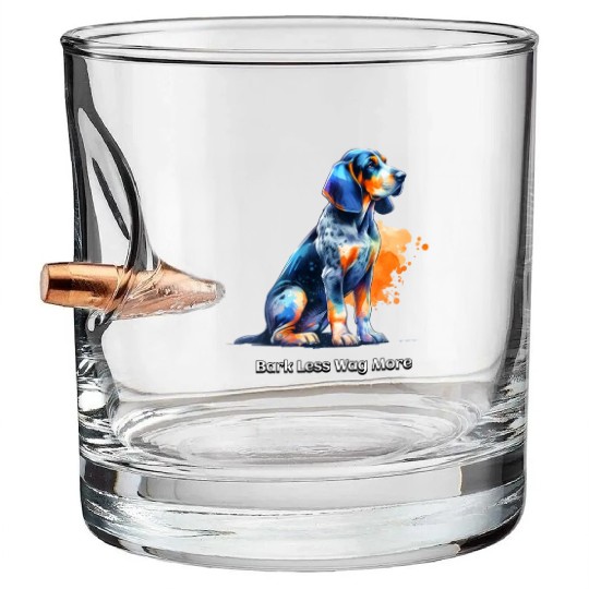 Bluetick Coonhound Dog: Bark Less, Wag More Bullet Whiskey Glasses