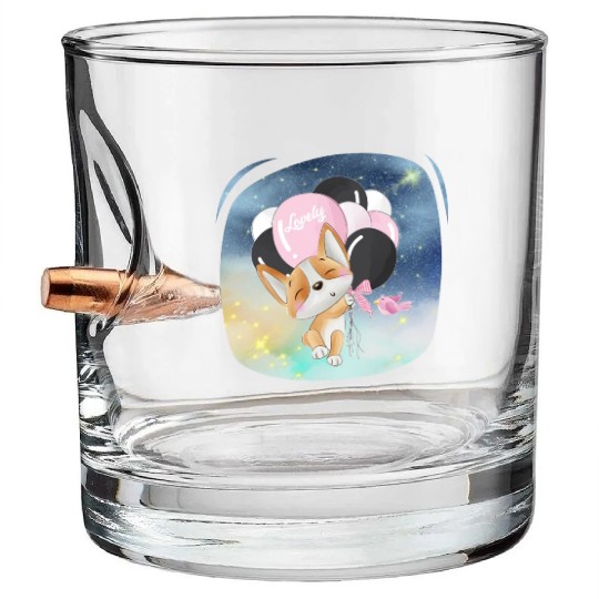 Fox Flying To Space Using Balloon Bullet Whiskey Glasses