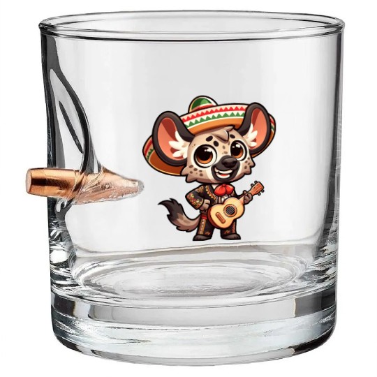 Cinco de Mayo Hyena Giraffe Mariachi Bullet Whiskey Glasses