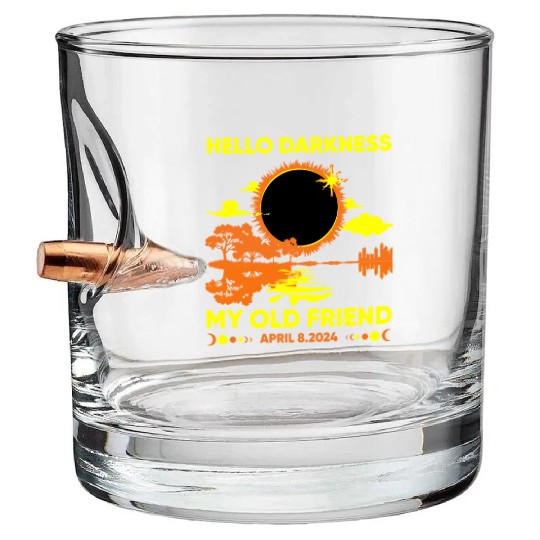 Hello Darkness My Old Friend - April 8th 2024 Bullet Whiskey Glasses