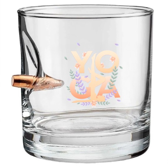 The art of yoga for physical and mental health Bullet Whiskey Glasses