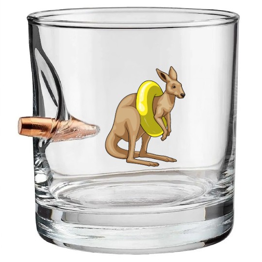 Kangaroo Swimming Swim ring Bullet Whiskey Glasses