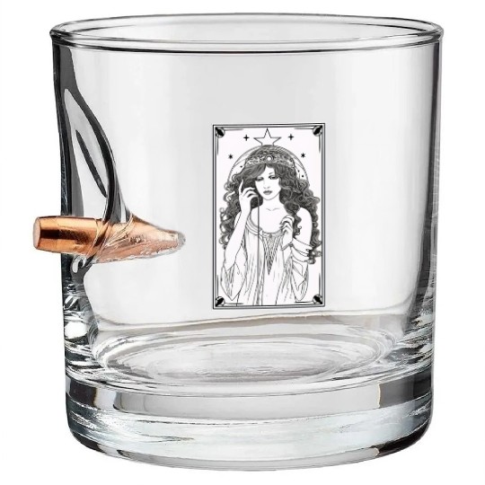 Tarot Card Astrology Occult Mystical Bullet Whiskey Glasses