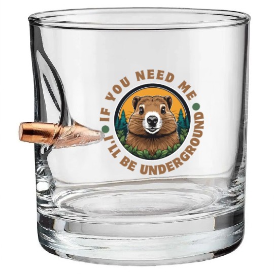 Groundhog Bullet Whiskey Glasses