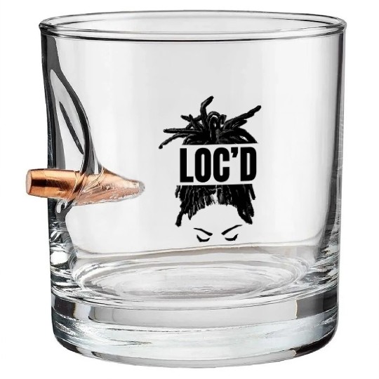 Black Women LOC'd - Funny Melanin Afro Lover Bullet Whiskey Glasses