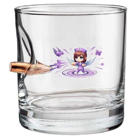 Chibi Nurse Angel Bullet Whiskey Glasses