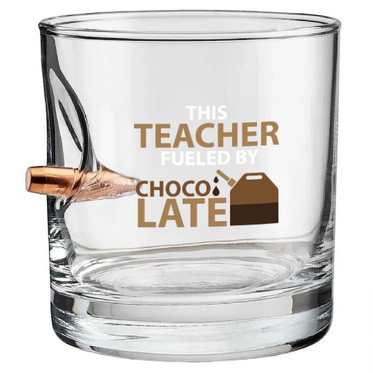 CHOCOLATE LOVER TEACHER Bullet Whiskey Glasses