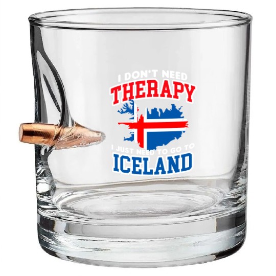 Iceland Flag Embrace The Northern Lights Design Bullet Whiskey Glasses