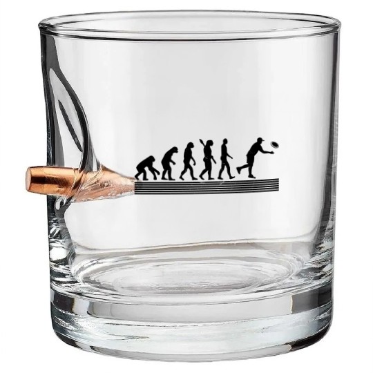 Disc Golf Evolution disc golf player Bullet Whiskey Glasses