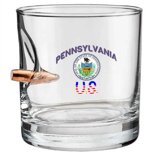 Pennsylvania us Bullet Whiskey Glasses