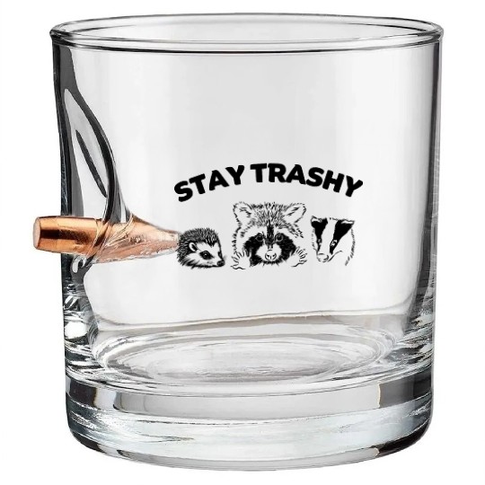 Stay Trashy: Embrace Your Inner Raccoon Bullet Whiskey Glasses