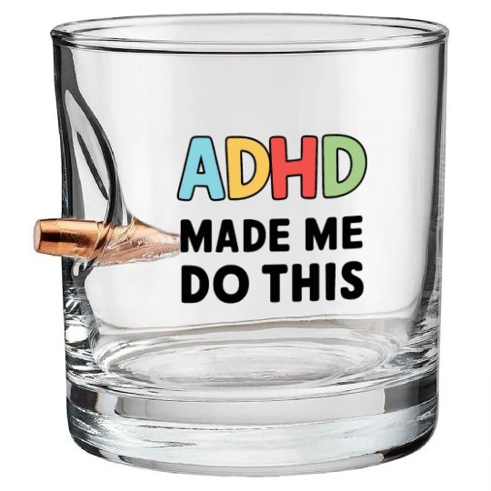 Embrace Neurodiversity Celebrate Adhd Awareness Bullet Whiskey Glasses