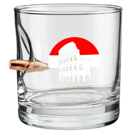 Rome Colosseum Sunset Event Coordinator Bullet Whiskey Glasses