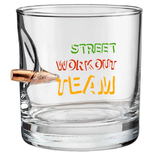 Street workout street workout team guys juneteenth Bullet Whiskey Glasses