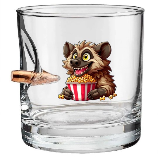 Hyena Predator Popcorn Cinema Night Bullet Whiskey Glasses