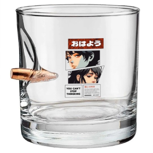 Anime Streetwear Design Bullet Whiskey Glasses