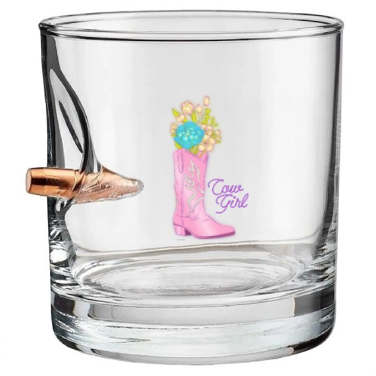 COW GIRL Bullet Whiskey Glasses