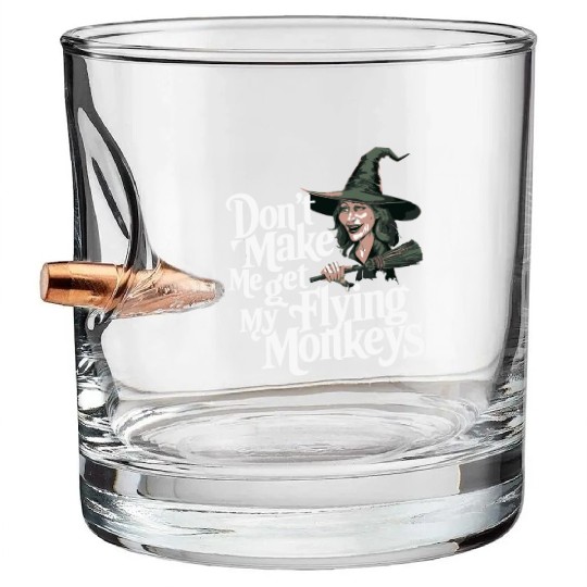 Wicked Witch Flying Monkeys Bullet Whiskey Glasses