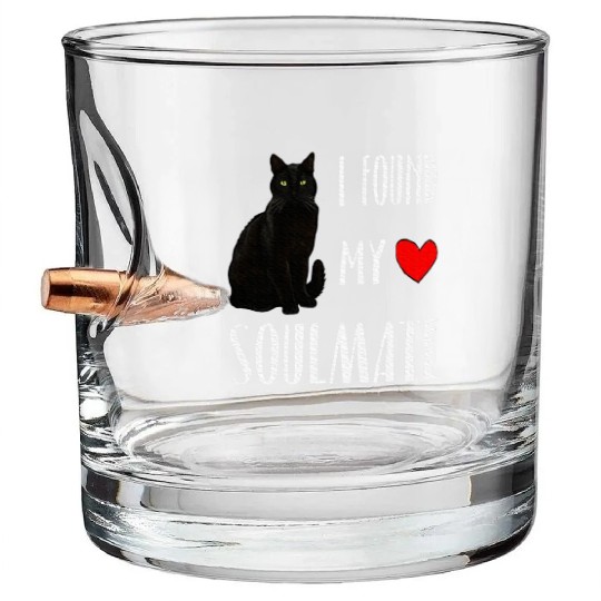 I Found My Soulmate Bombay Cat Lover Best Friend Bullet Whiskey Glasses