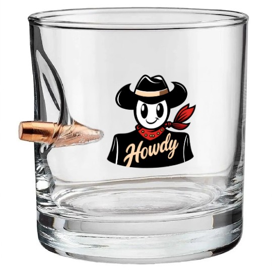 Howdy Bullet Whiskey Glasses - Classic Fit, Short Sleeve