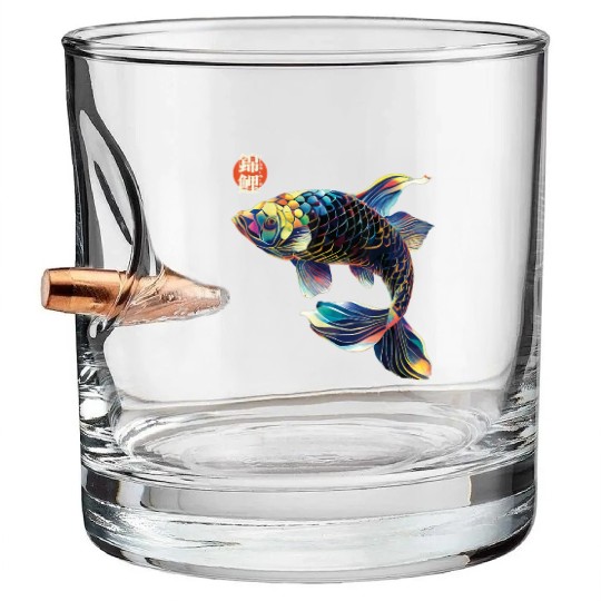 Japanese Koi Fish Koi Carp Lovers Women Men Kids T Bullet Whiskey Glasses
