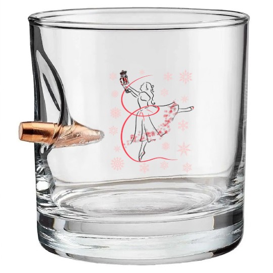 The Nutcracker Ballet and Clara Christmas Holiday Bullet Whiskey Glasses