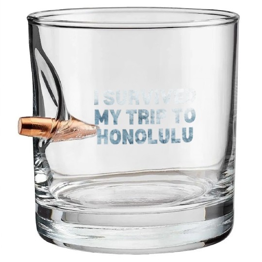 My Trip Traveler Vacation Honolulu Bullet Whiskey Glasses